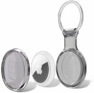 Водостійкий Чохол Для Apple Airtag Міцний Силіконовий Кільце Для Брелухів - Чорний