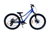 Велосипед 24 Racer Mtb Підвіска Shimano Aluminium Blue Дискові Гальма