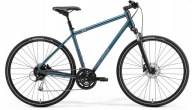 Кроссбайк Merida Crossway 100 Xl(59) Teal-Blue(Silver-Blue/Lime)