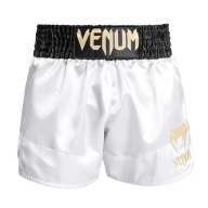 Чоловічі Тренувальні Шорти Venum Classic Muay Thai Білі/Золоті/Чорні Xxl