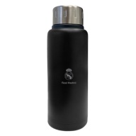 Real Madrid Metal Bottle Thermal Thermal Bottle Нержавіюча Сталь Чорна