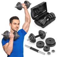 Набір Чавужних Думбів У Валізі 20Кг Регулюваний Думбів Gymtek