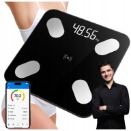 Ваги Для Ванної, Електронні, Аналітичні, Скляні, Чорні, Додаток Для Телефону