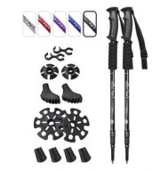 Легкі Трекінгові Палиці Thefitlife Nordic Walking, Чорні