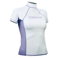 Коротка Біла Жіноча Футболка Для Плавання Cressi Rash Guard Lady