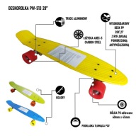 Скейтборд Fiszka Pw-513 Mechanics, Жовтий