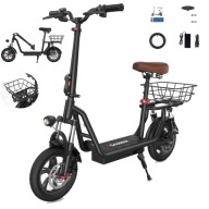 Електромобіль Iscooter I12 500W З Сидінням, Кошик 36V 7.5Ah Foldable City