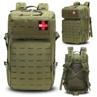 Рюкзак Військовий Тактичний Туристичний Мілітарі Зелений 45L Laser Cut Molle