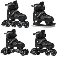 Роликові Ковзани Roller Skates 4In1 Adjustable Croxer Optima Black 39-42