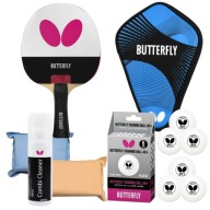 Набір Для Настільного Тенісу Butterfly Easy Ракетка, М'ячі, Рідина Та Губка