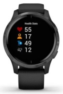 Розумний Годинник Garmin Venu Amoled 1.2'' 5Atm Bt Wi-Fi Slate Чорний Чорний