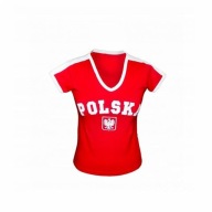 Футболка Польща Жіноча Червона Бавовна Kb23