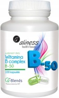 Aliness Вітамінний Комплекс В-50 100 Капсул Віт В1, В2, В3, В6, В12, Фолієва