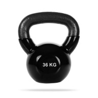 Kettlebell Black Домашні Тренування Все Тіло Чавун Вініл 36 Кг Gymbeam