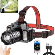 Zoom Head Light Тактичний Налог Ipx4 Датчик Руху 5 Режимів