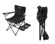 Зручне Рибальське Крісло Зі Спинкою Та Столиком, Чорний Nils Armrests
