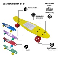 Скейтборд Fiszka Pw-506 Mechanics, Жовтий