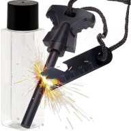 Magnesium Firestarter Military Strong Large + Liquid Firestarter Survival Set