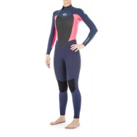 Жіночий Гідрокостюм Rip Curl Omega 5,3 Мм На Блискавці На Спині, Неоново-Рожевий, Розмір 6