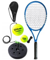 Тенісні Тренажери Wilson + Запасний М'яч + Тенісна Ракетка 27 Blue
