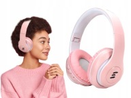 Зручні Жіночі Рожеві Bluetooth Навушники Для Тренувань З Фм-Радіо