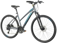 Жіночий Кросовий Велосипед Indiana X-Cross 5.0 D19 28 Дюймів Сріблясто-Синій