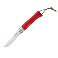 Ніж Opinel Colorama 08 Inox З Червоним Ремінцем