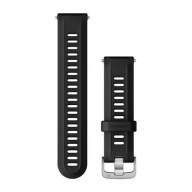 Силіконовий Ремінець Для Garmin Forerunner 955 - Чорний З Сріблястою Застібкою