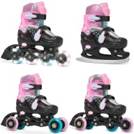 Роликові Ковзани Фігурні Ковзани 4В1 Raven Loret Glitter Black/Mint/Pink