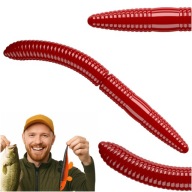 Приманка Для Черв'яків Libra Lures - Fatty D'worm 75Mm - 021 Red - Cheese Сир 8 Шт.