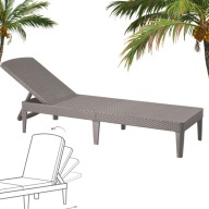 Garden Beach Pool Deckchair Регульований Складаний Шезлонг Jaipur Keter