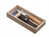 Opinel Ніж № 8 Olive + Шкіряний Чохал Box