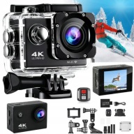 Спортивна Камера 4K Full Hd Wi-Fi Водонепроникова 30 М Монтажний Набір Ручки