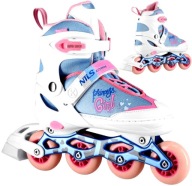 Роликові Ковзани Princess, Білі, Розмір M, Nils Extreme, Регулюються