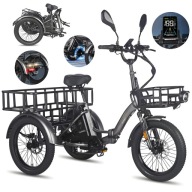 Електричний Триколісний Велосипед Fafrees F20 Mate 2025 Upgrade 750W 48V21Ah 25Km/H
