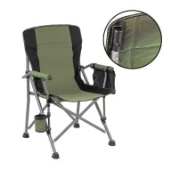 Рибальський Стілець Leziter Comfort Plus З Підлокітниками Та Підставкою Для Напоїв, Зелений