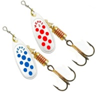 2 X Mepps Comet Silver № 3 / 6,5 Г Червоні / Сині Точки