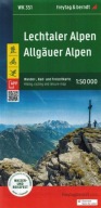 Lechtal Alps Algavian Alps Водонепроходна Туристична Карта Wk 357 Fr