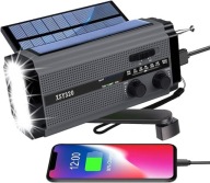 Портативне Сонячне Радіо Динамо З Ліхтариком Powerbank 5000 Fm Am Powerbank