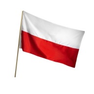 Польський Прапор 112 Х 70 См Тунель Для Палиці/Запасного Стовпа Суцільний Міцний