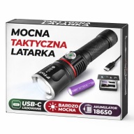 Powerful Led Rechargeable Tactical Zoom Usb Flashlight