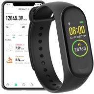 Чоловічий Жіночий Годинник Smartband, Спортивний Браслет Fitband, Крокомір, Чорний