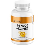 Вітамін D3 4000 + K2 Mk-7 100 Таблеток Здорові Кістки Міцні Зуби Серце | Insport
