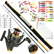 Спінінг Jaxon Fishing Набір Вудка 2,4 М + Котушка + 58 Елементів Z45