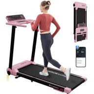 Професійна Складна Домашня Електрична Бігова Доріжка Pink Incline 12Km Application/Bt