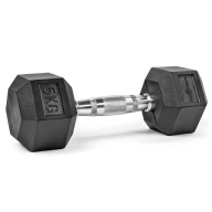 Гантель Hex Fixed Weight, Гумове Покриття, 5 Кг
