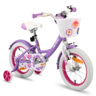 Велотренажер 14 Дюймів Для Дітей 3-5 Років Тренажерне Колесо Hand & Coaster Brake Purple
