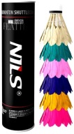 Волани Для Бадмінтону Nils Feather 6 Pcs, Кольорові, Міцні, Тренувальні