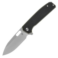 Військовий Складаний Ніж Badger Outdoor D2 Lobo Black З Військовою Кліпсою