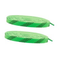 1 Pair Of Waxed Hockey Skate Laces 1 Cm Flat For 274 Cm Figure Skates Green